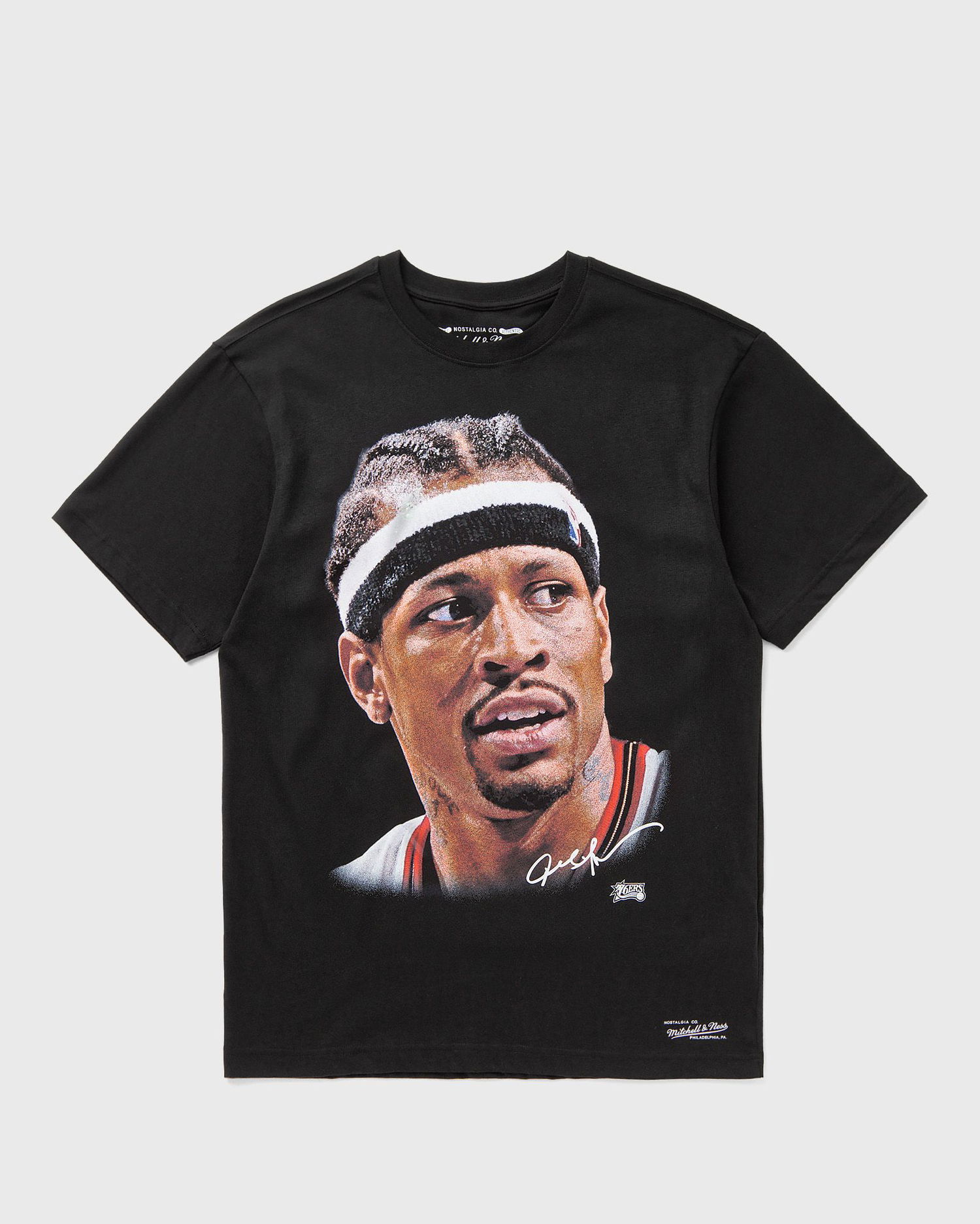 T-shirt Mitchell & Ness NBA Philadelphia 76ers Allen Iverson Big Face T-Shirt Sort | SS13861-P76BLCK, 0