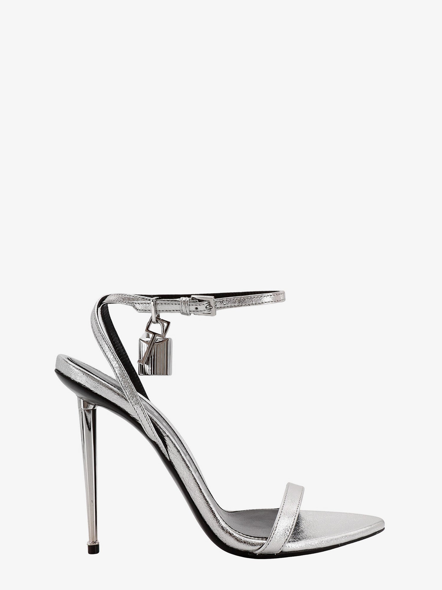 Sneakers og sko Tom Ford Metallic Leather Padlock Stiletto Sandals Metalisk | W2272LSP014S1G004, 0