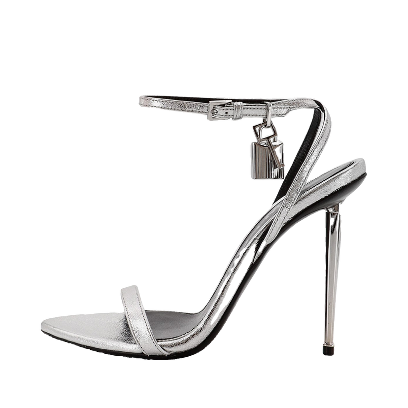 Sneakers og sko Tom Ford Metallic Leather Padlock Stiletto Sandals Metalisk | W2272LSP014S1G004