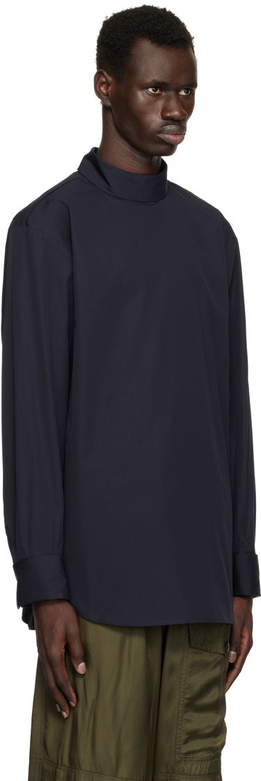 Skjorte Dries Van Noten Dries Van Noten Turtleneck Shirt Blå | 251-020704-1466, 4
