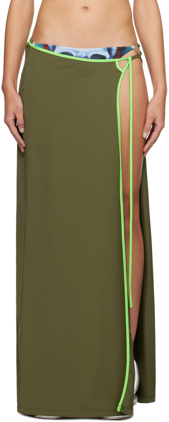 Nederdel Ottolinger Ottolinger Wrap Maxi Skirt Grøn | 501003