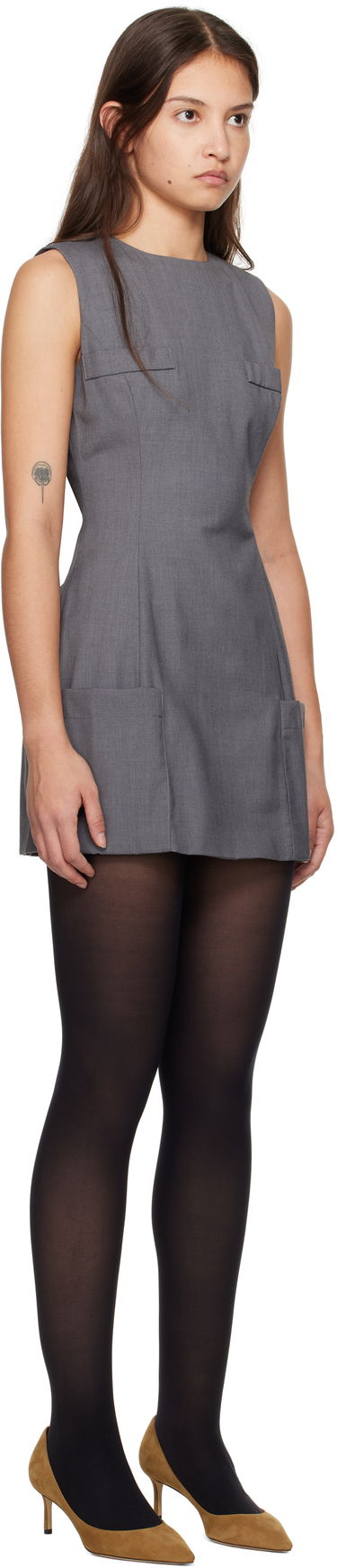 Kjole GUIZIO Guizio Rowan Sleeveless Minidress Sort | H24405W115, 4