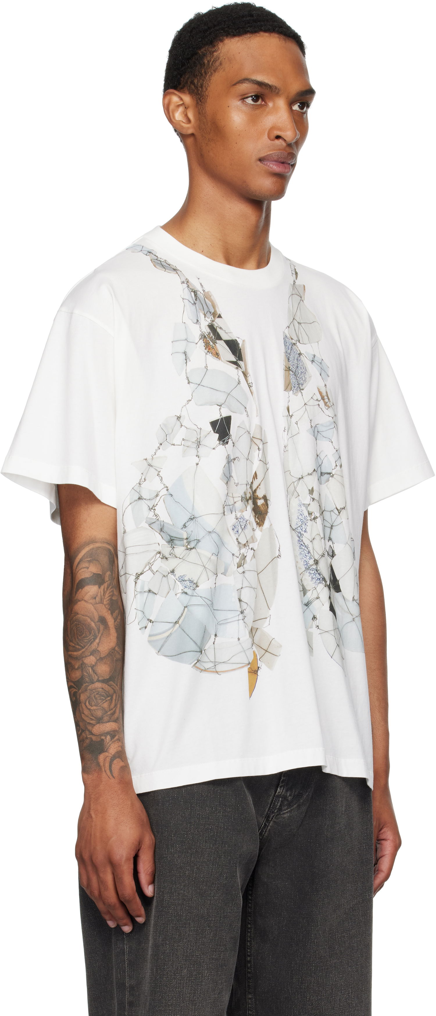 T-shirt Maison Margiela MM6 Maison Margiela Printed T-Shirt Hvid | SH0GC0056 S24312, 1