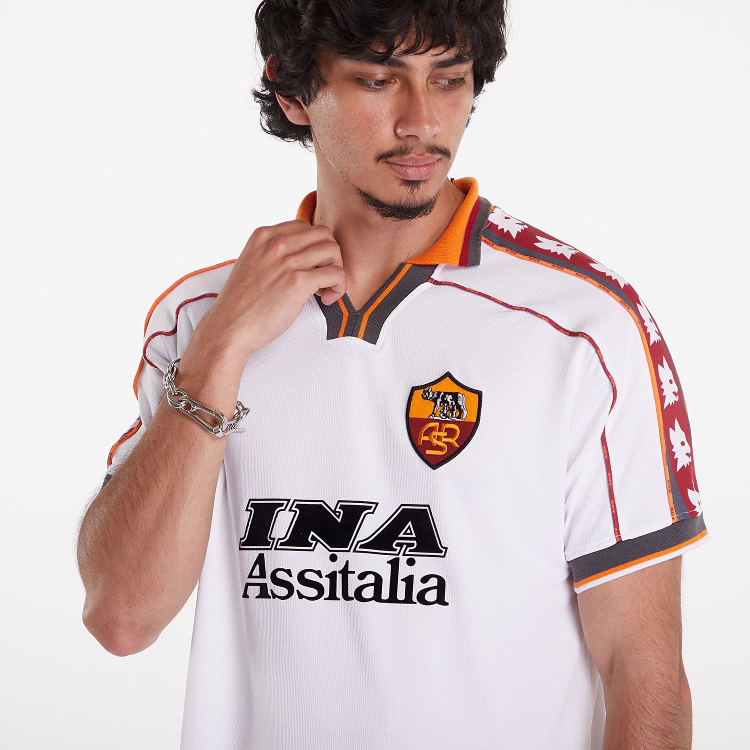 Jersey COPA AS Roma 1998 - 99 Away Retro Football Shirt Hvid | 379-003, 1