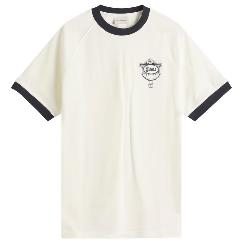 T-shirt Drôle de Monsieur Drole Cup Piqué T-Shirt, Size Large Hvid | G-TS251-CO162-OW