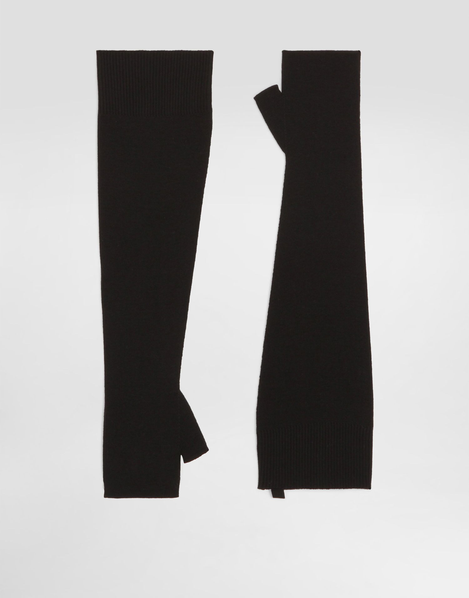 Handsker Dolce & Gabbana Dolce & Gabbana Rib Knit Fingerless Gloves Sort | FX06KTJBVZ0N0000, 0