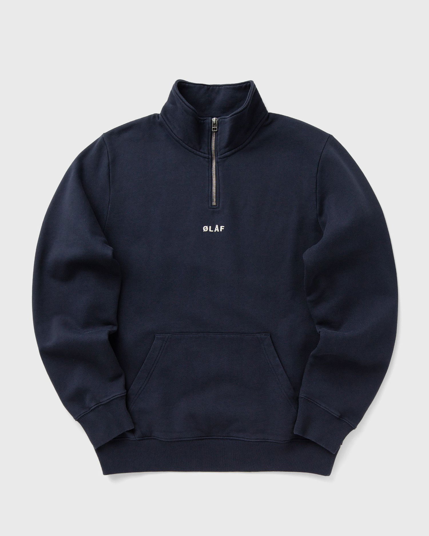 Sweater ØLÅF Olaf Block Zip Mock Neck Sweatshirt XL Mørkeblå | M200201-NAVY, 0