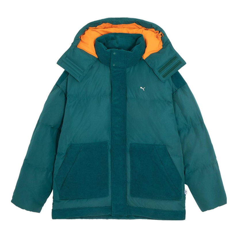 Puffer jakke Puma Corduroy Puffer Jacket Grøn | 623043-43