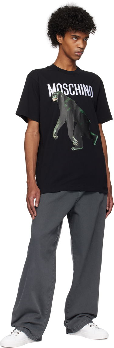 T-shirt Moschino Moschino Chimpanzee Graphic Tee Sort | 251ZZA071302411555, 3