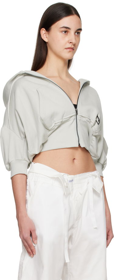 Sweatshirt Ottolinger Ottolinger Cropped Short Sleeve Hoodie Grå | 11560011502, 1