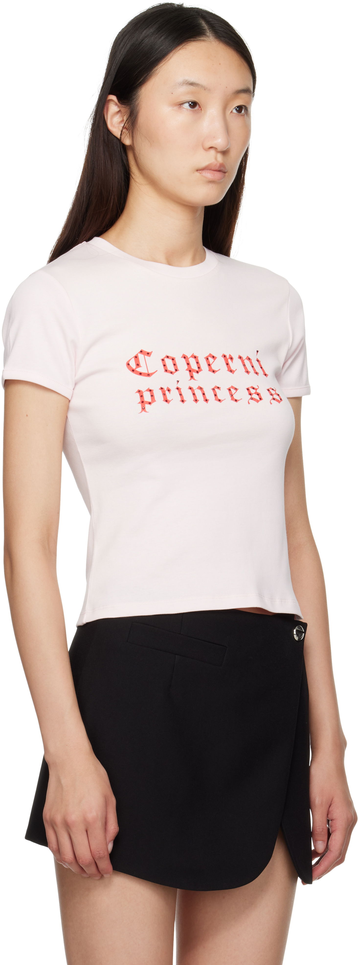 T-shirt Coperni Coperni Princess Slim-Fit T-Shirt Lyserød | DJS07F5017, 1