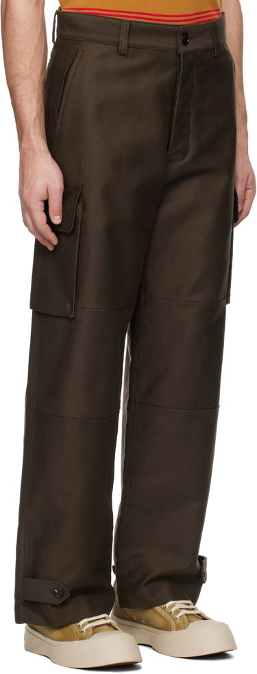 Cargo bukser Marni Marni Organic Cotton Cargo Pants Brun | PUMU0169A1 TCY36, 1