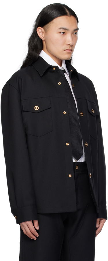 Jakke Versace Versace Cavalry Wool Overshirt Sort | 1018867_1A08771, 1