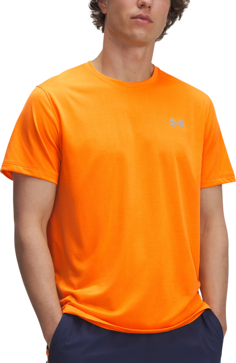 T-shirt Under Armour LAUNCH Textured Short Sleeve T-Shirt Orange | 1382582-793