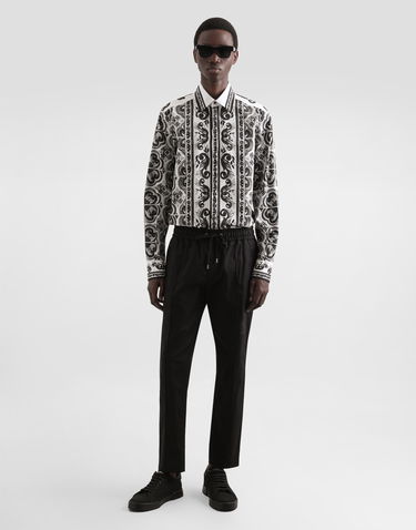Skjorte Dolce & Gabbana Dolce & Gabbana Majolica Print Poplin Martini Shirt Flerfarvet | G5MM4THH5EMIU3TN, 1