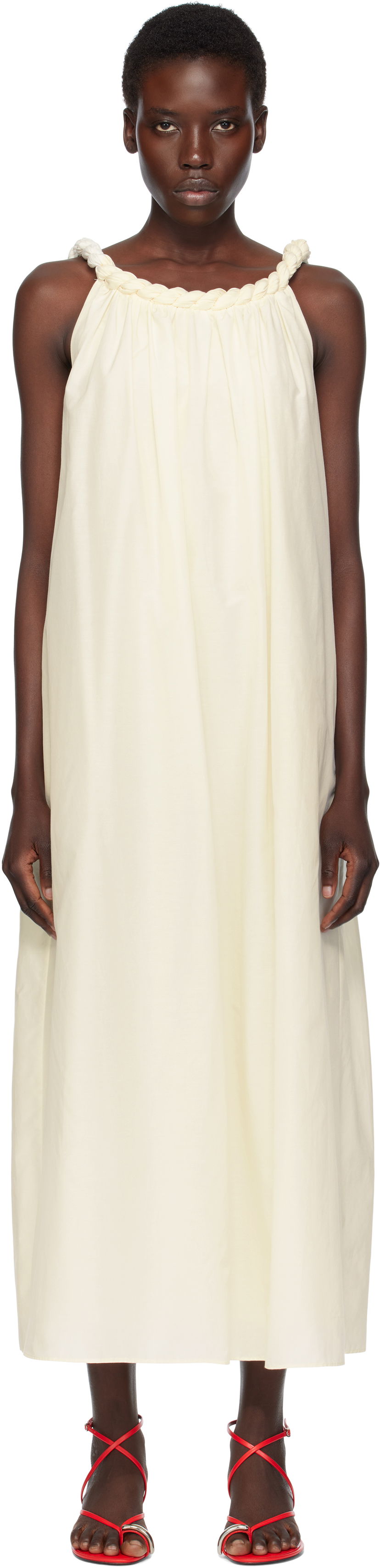 Kjole Loulou de Saison Loulou de Saison Kika Maxi Dress Hvid | KIKA
