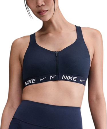 Bh Nike Indy High Support Front-Zip Sports Bra Mørkeblå | hq2751-410, 0
