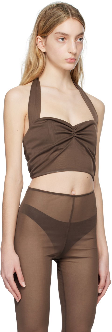 Tanktop Anna Sui Anna Sui Halter Top Brun | 0123D20, 1