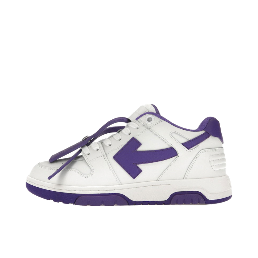 Sneakers og sko Off-White Out Of Office OOO Low Tops White Purple Hvid | OMIA189F22LEA0010135
