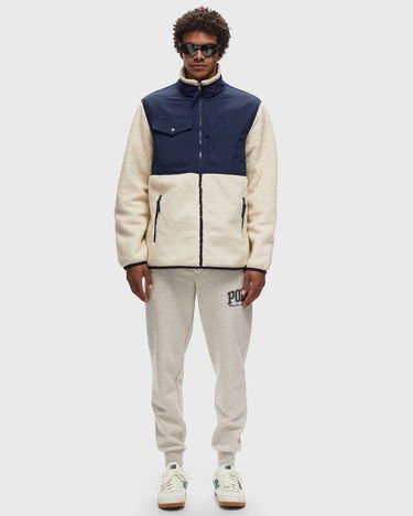 Sweatshirt Polo by Ralph Lauren Men's Half-Zip Fleece Jacket Beige | 710850412019, 1