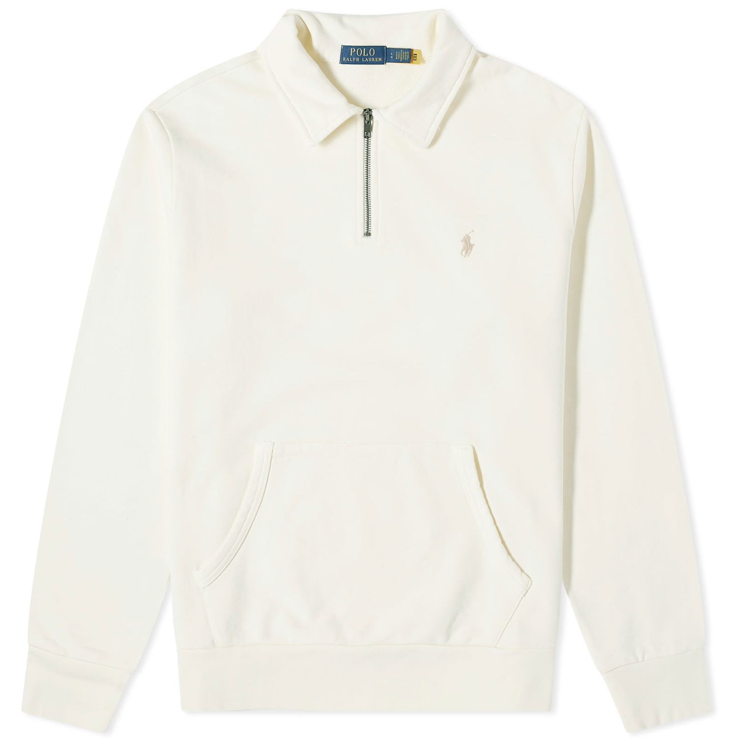 Sweater Polo by Ralph Lauren Polo Ralph Lauren Men's Loopback Half Zip Sweat Clubhouse Cream Hvid | 710934601001, 0