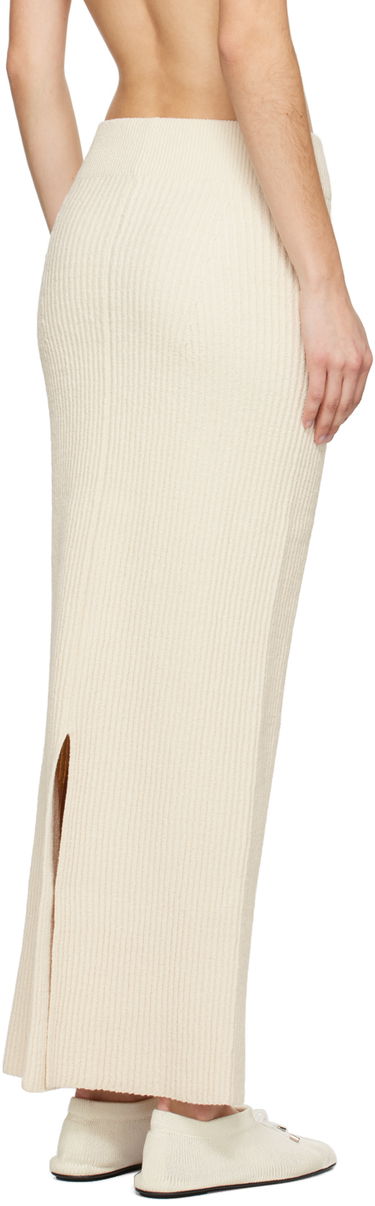 Nederdel TOTEME TOTEME Vented Maxi Knit Skirt Beige | 242-WRB2171-YA0042, 2
