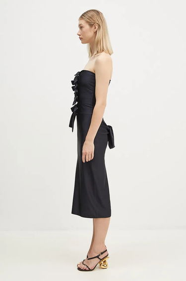 Kjole Coperni Knot Midi Dress Sort | COPR110BIS545, 4