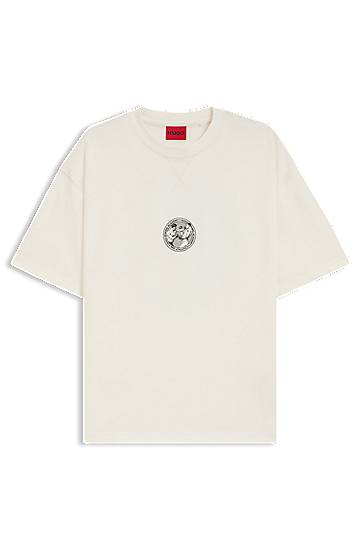 T-shirt BOSS T-Shirt with Boxing Artwork Hvid | 50542366