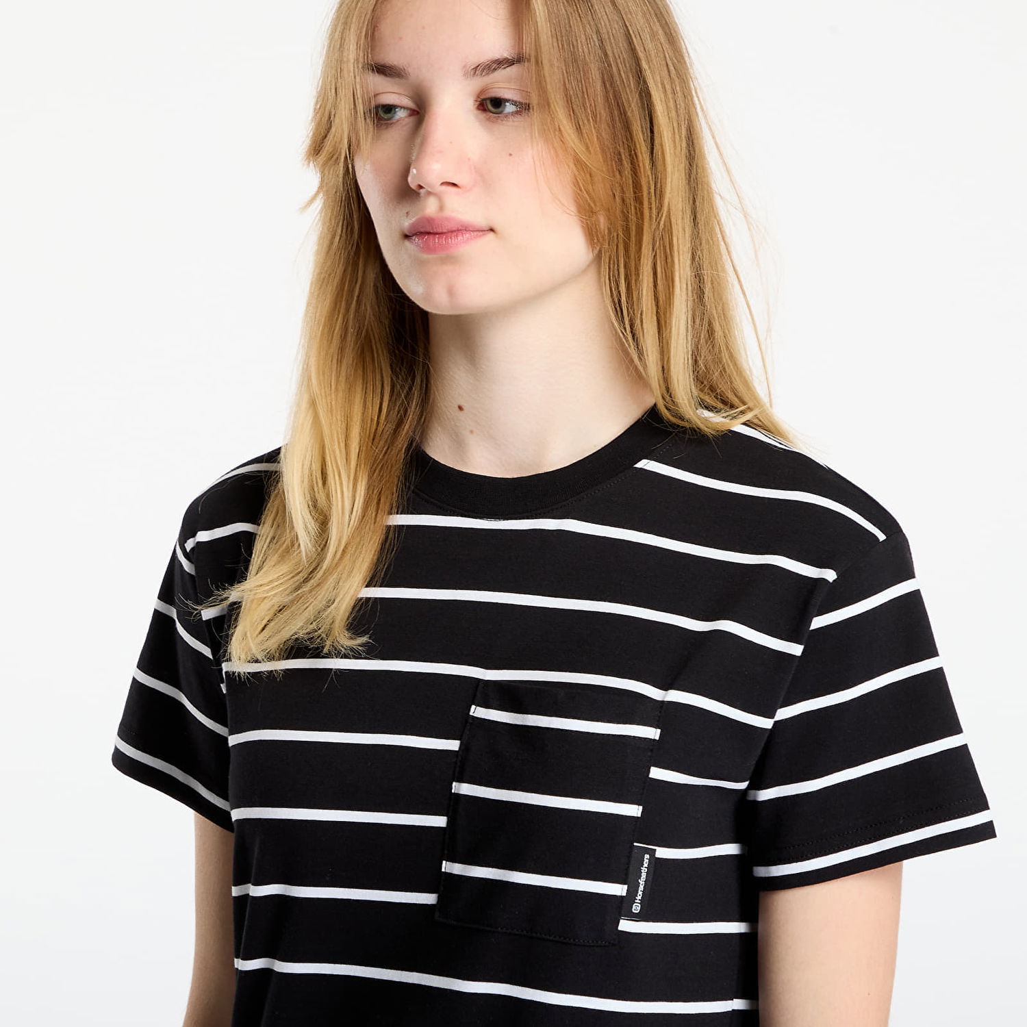T-shirt Horsefeathers T-Shirt Pyper Top Striped Sort | SW957C, 1