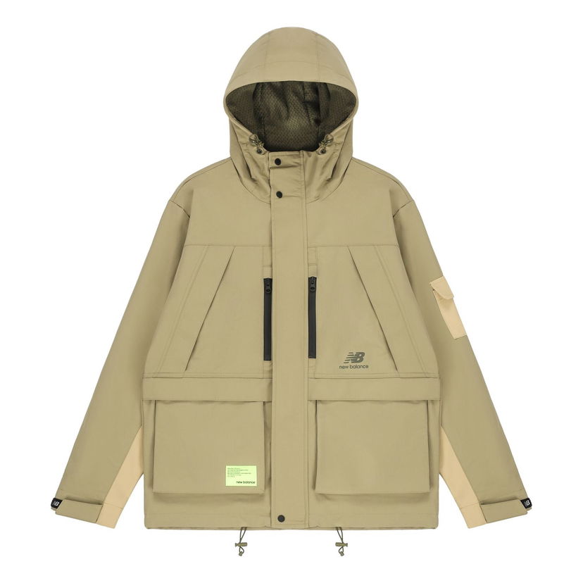 Vindjakke New Balance Men's Woven Hooded Jacket With Multiple Pockets Grøn | AMJ21356-TCO