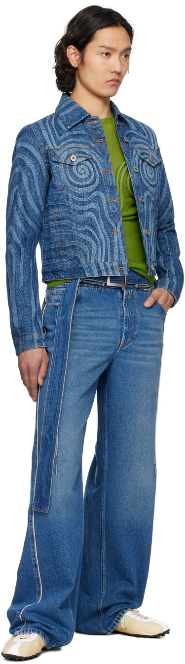Jakke Jean Paul Gaultier Jean Paul Gaultier Spiral Denim Jacket Blå | 25/34-U-VE114L-D017-5556, 3
