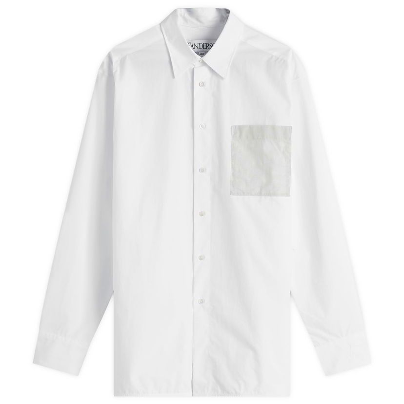 Skjorte JW Anderson Contrast Patch Pocket Shirt White Hvid | SH0350-PG1090-001