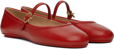 Sneakers og sko Gianvito Rossi Gianvito Rossi Carla Ballerina Flats Rød | G22223-05GOM-NXF, 3