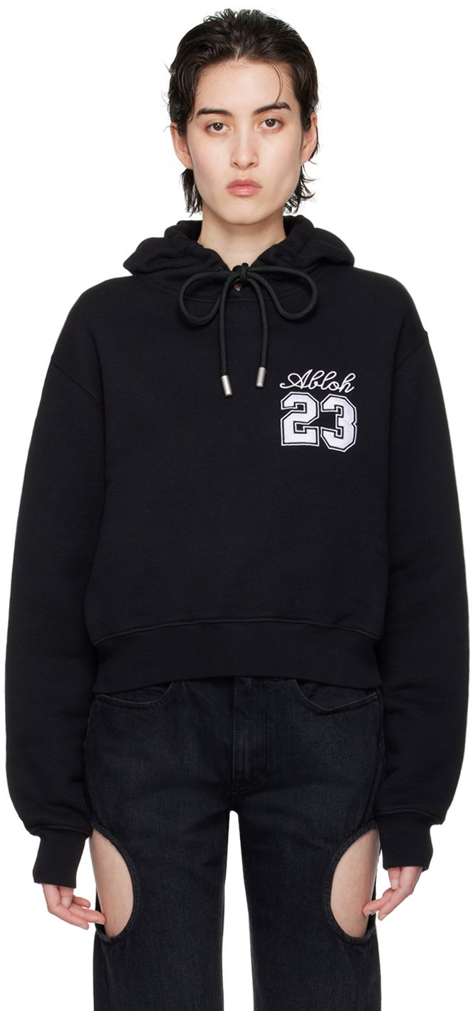 Sweatshirt Off-White Black Embroidered Hoodie Sort | OWBB016S24FLE0011001