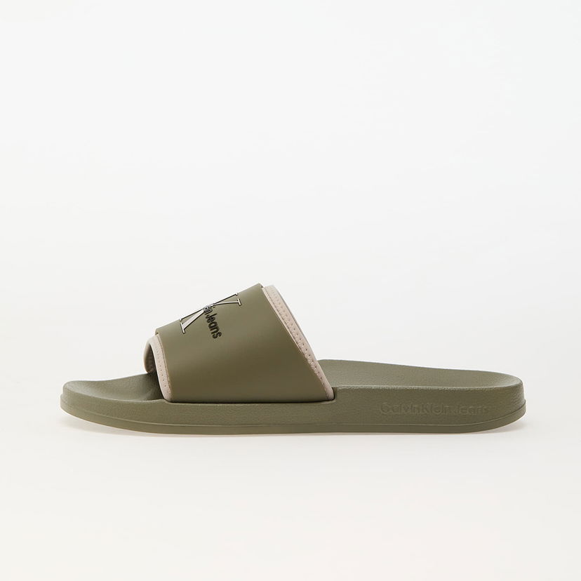 Sneakers og sko CALVIN KLEIN Jeans Slide Rubber Neopren Green Grøn | YM0YM00361 LH9