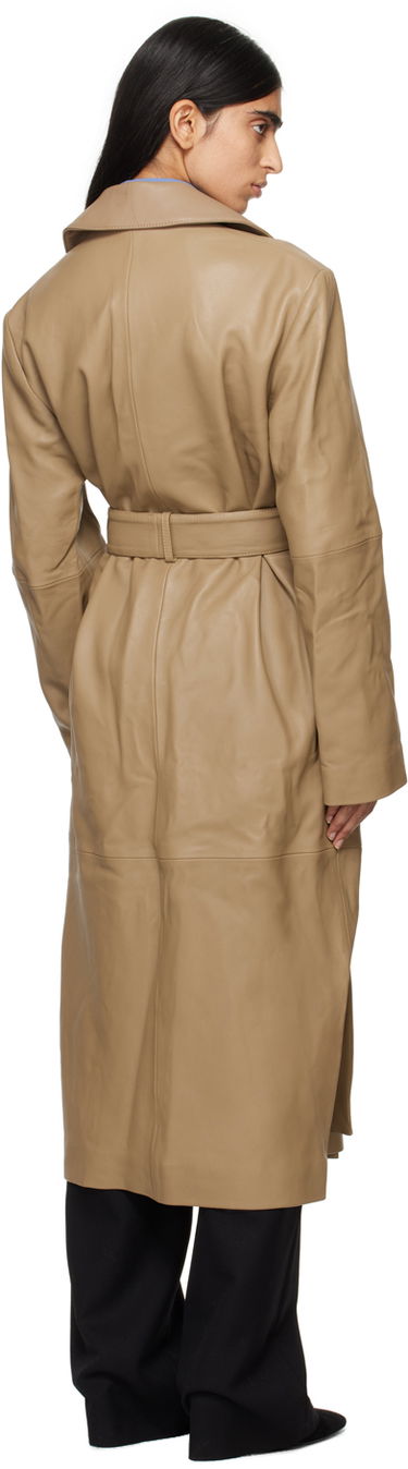 Trenchcoat TOTEME TOTEME Long Belted Leather Coat Beige | 244-WRO0157-LE0083, 2