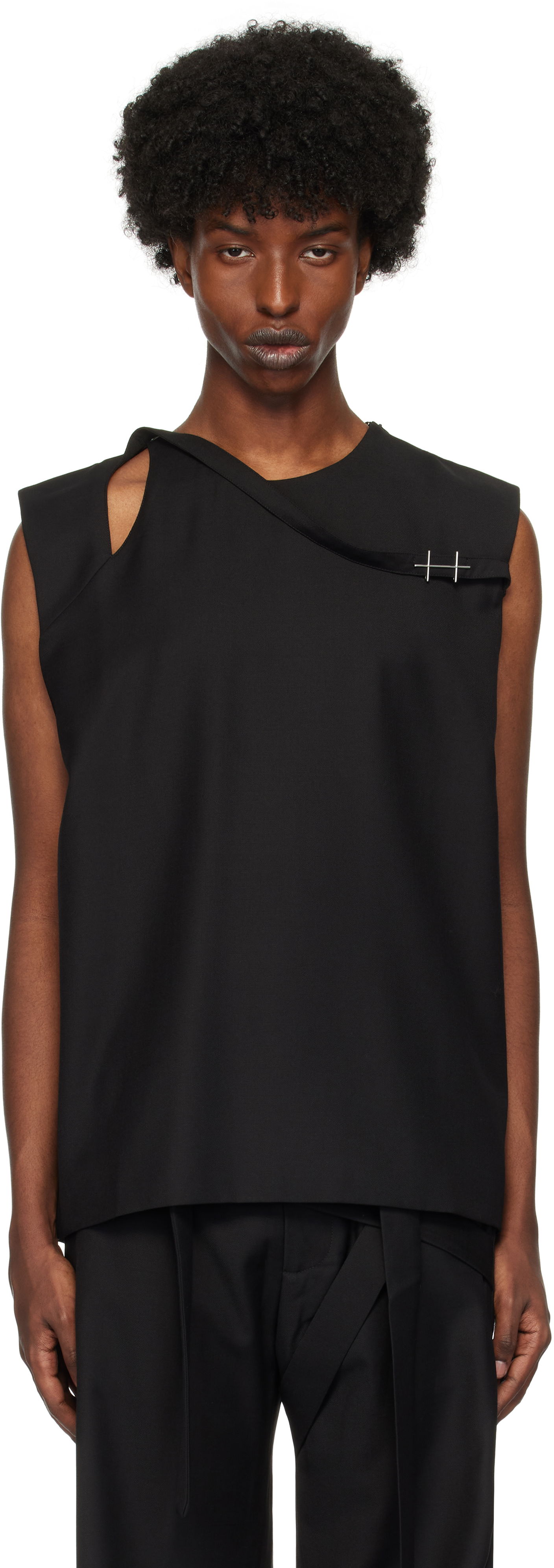 Tanktop HELIOT EMIL Aegis Tailored Tank Top Sort | AW24_M_04_047_BLK01, 0