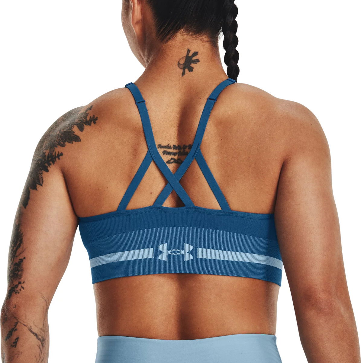 Bh Under Armour Seamless Low Long Bra Mørkeblå | 1357719-426, 1
