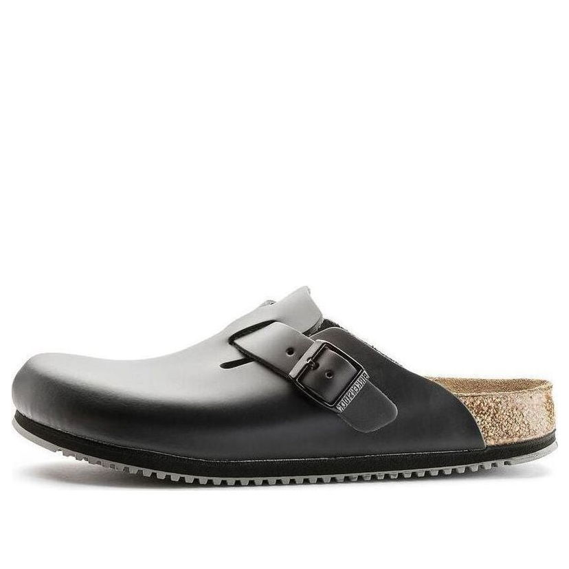 Sneakers og sko Birkenstock Boston Super Grip Leather Clogs Sort | 0060196