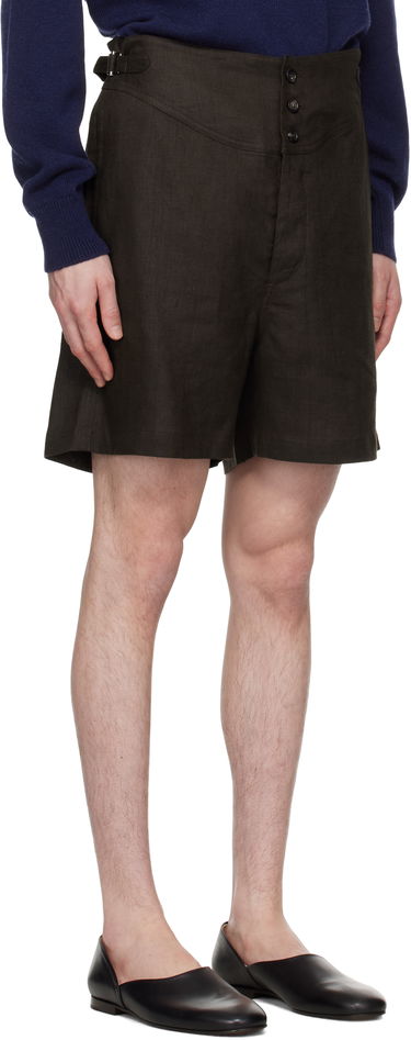 Shorts Bode Bode Linen Cot Shorts Brun | MRS25BT056, 1