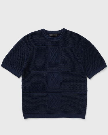 T-shirt DAILY PAPER Crochet Knitted T-Shirt Mørkeblå | 2511133, 0
