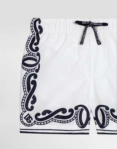 Badetøj Dolce & Gabbana Dolce & Gabbana Bandanna Print Swim Trunks Hvid | L1J818ON04NHA9RB, 2