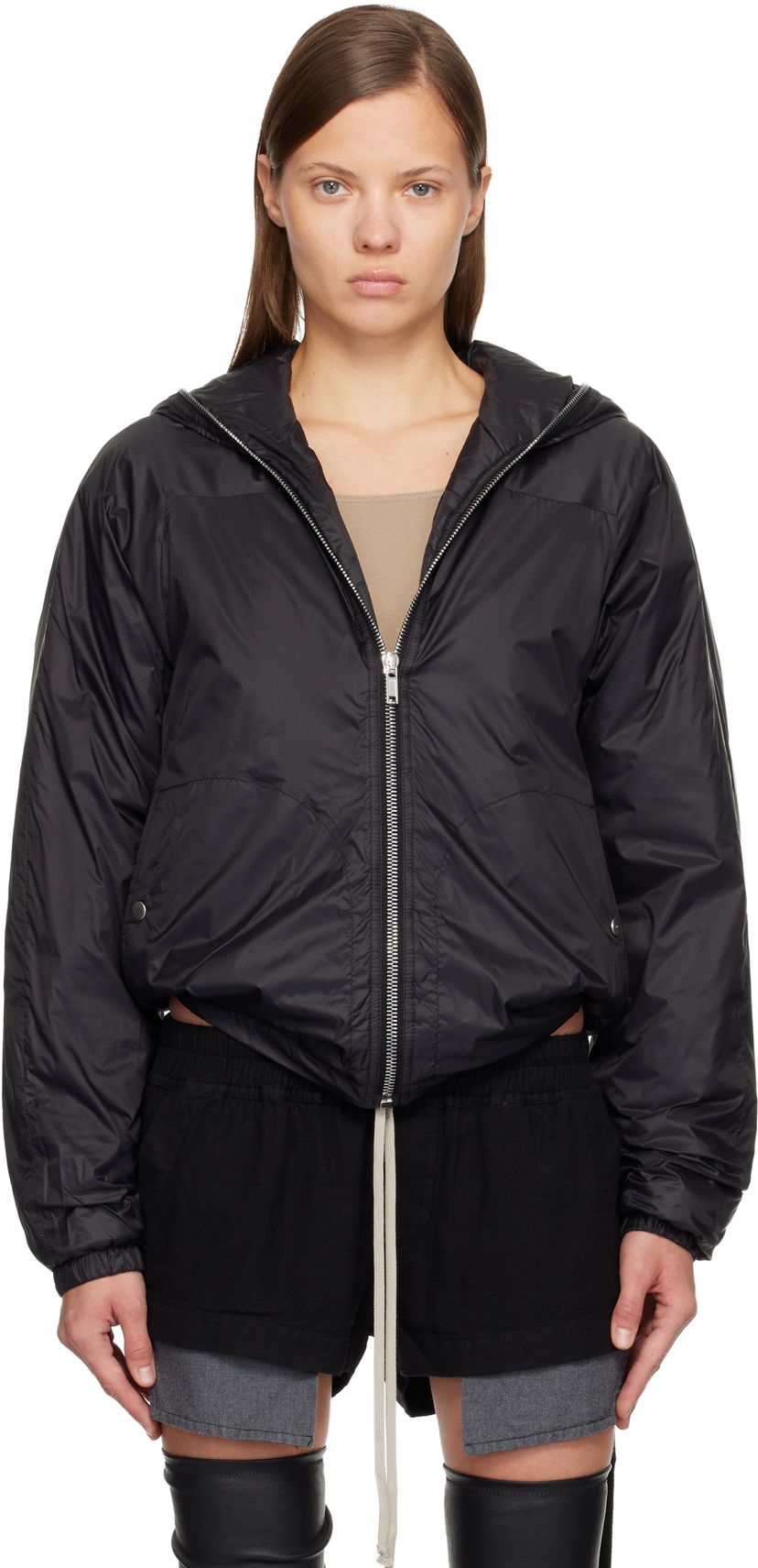 Vindjakke Rick Owens DRKSHDW Concordians Sealed Windbreaker Jacket Sort | DS02E7720 NP