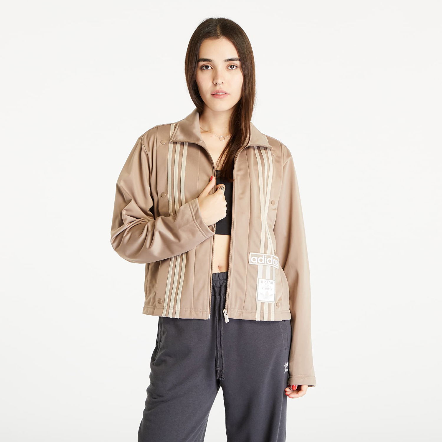Sweatshirt adidas Originals Track Top Hoodie Beige | IS5246, 0