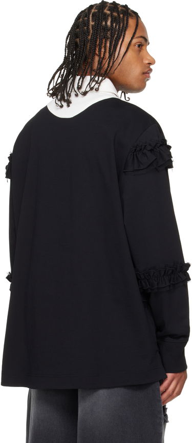 Polo skjorte Simone Rocha Simone Rocha Ruffle Rugby Polo Sort | 5360 1282, 2
