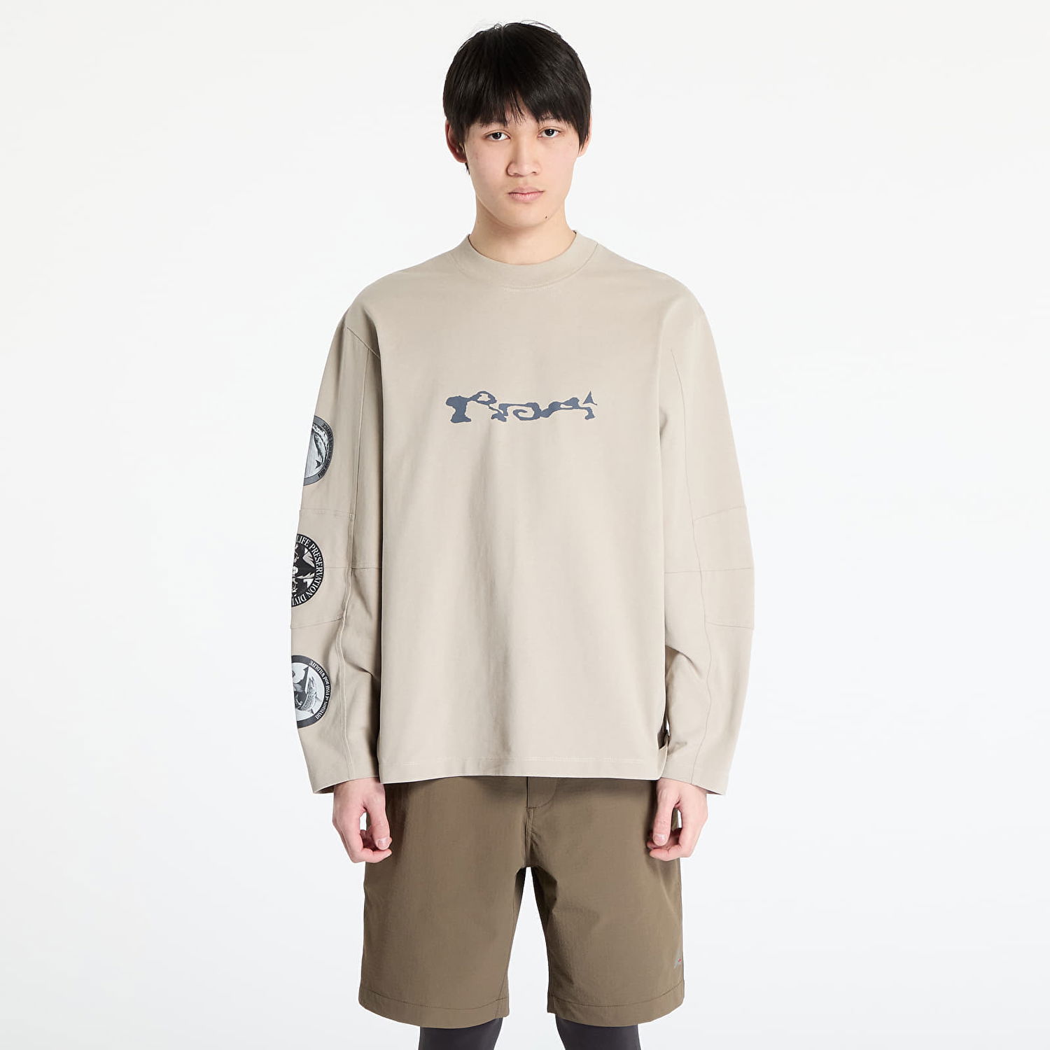 Sweater ROA ROA Division Long Sleeve T-Shirt Beige | RBMW0434JY39 GRY0004, 0