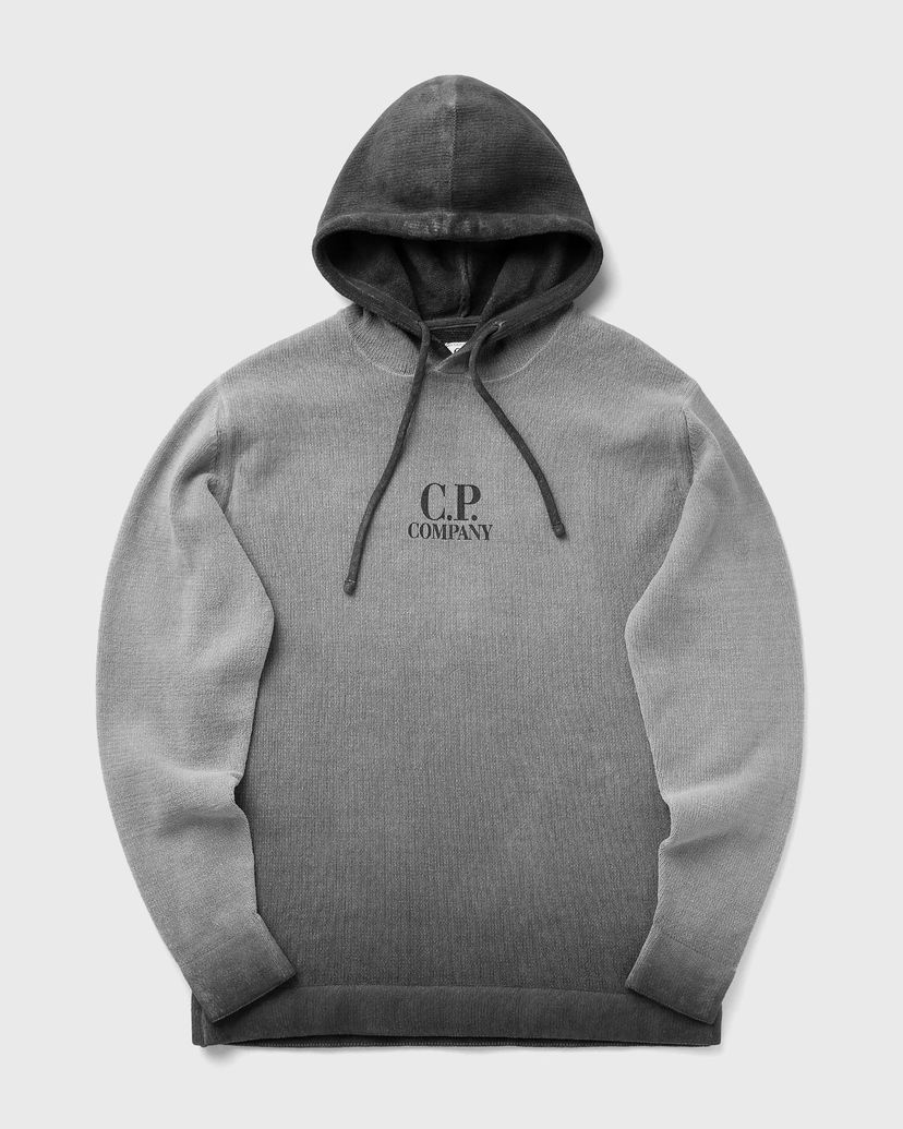 Sweatshirt C.P. Company C.P. Company Chenille Cotton Hooded Knit Grå | 18CMKN072A110286S-935