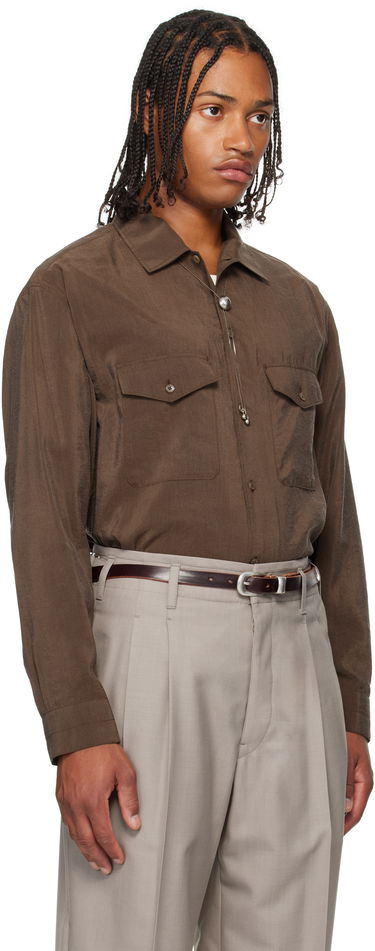Skjorte LEMAIRE Lemaire Convertible Collar Shirt Sort | SH1202 LF1308, 4