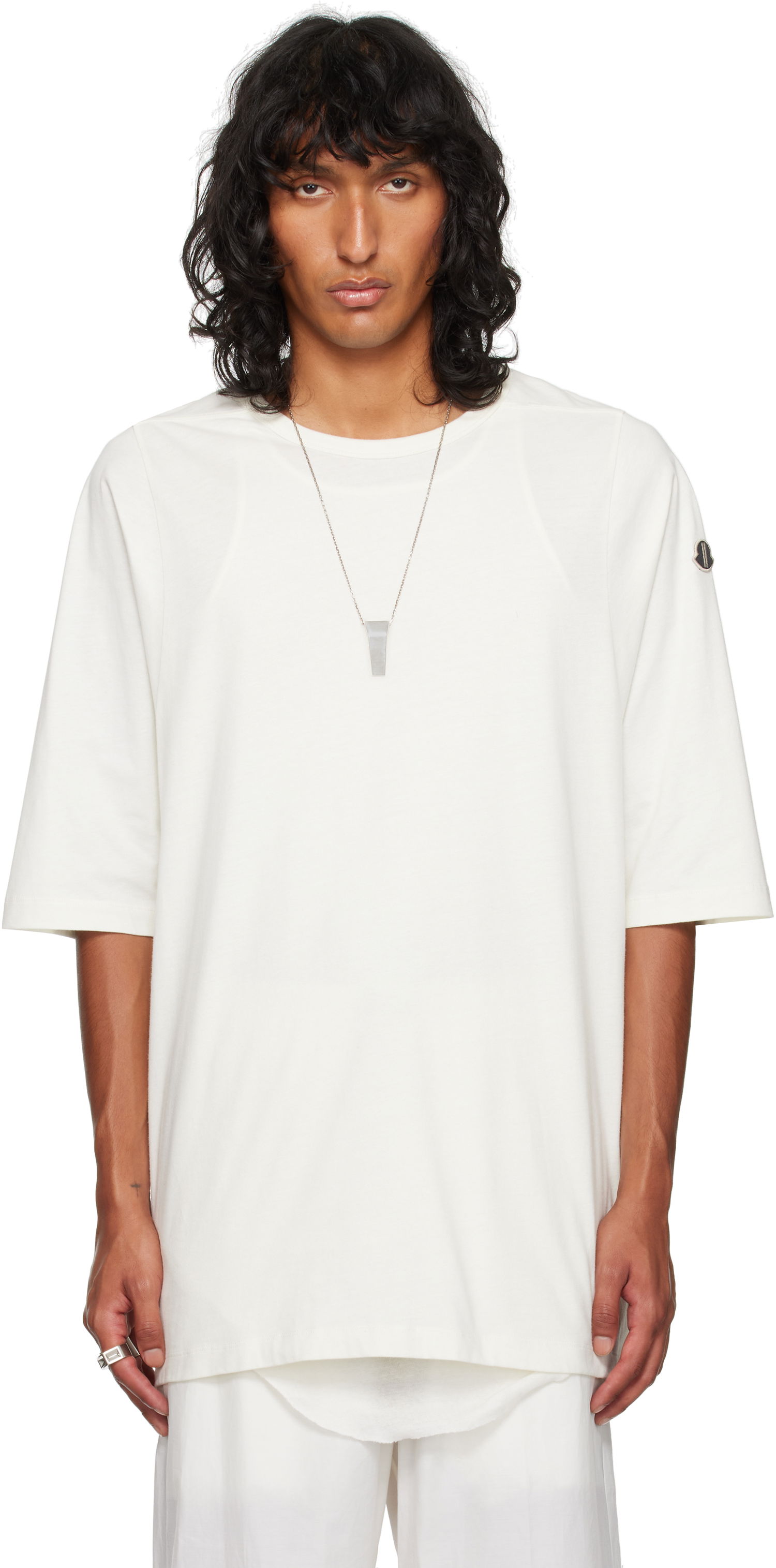 T-shirt Rick Owens Organic Cotton T-shirt Hvid | MU02D8C01 M4630, 0