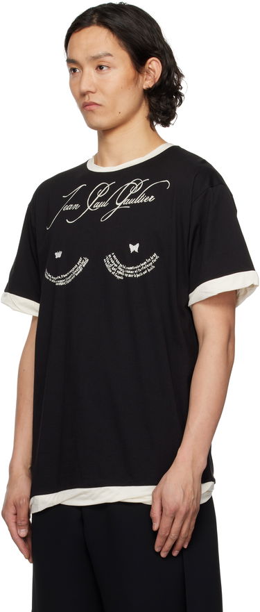 T-shirt Jean Paul Gaultier Jean Paul Gaultier Oversized Tattoo Poem T-Shirt Sort | 25/34-F-TS112I-J087-0003, 3